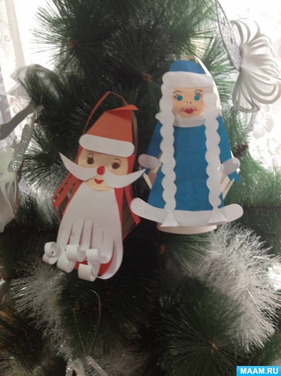 Майстер-клас «Дід Мороз і Снігуронька з паперових ліхтариків»   Новий рік - чарівне, добрий і улюблений усіма свято